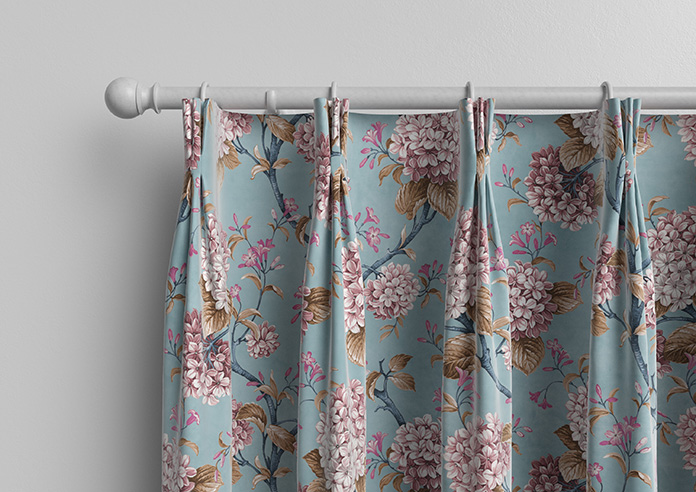 Bouquet Velvet, Cornflower - Made to Measure Curtain - Image 11